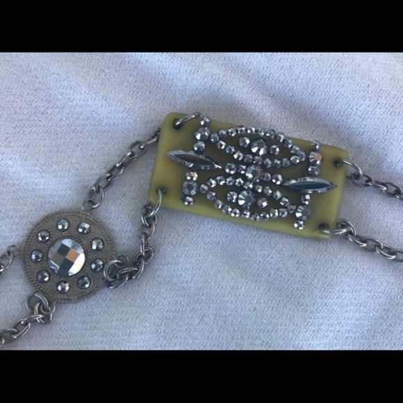 ART DECO ERA BAKELITE BELT with STEEL BEADED TASSELS - Picture 2 of 6